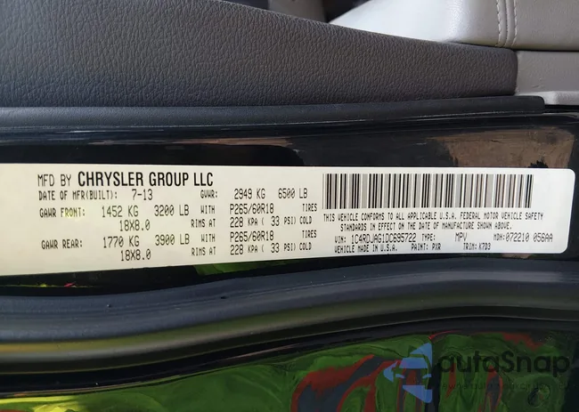 1C4RDJAG1DC695722: 44379933