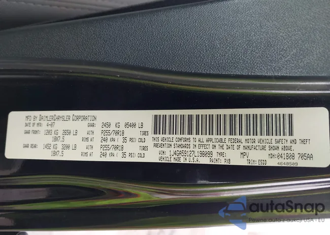 1J4GA59127L198099: 44379987