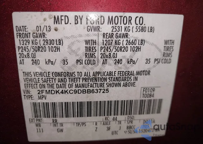 2FMDK4KC9DBB63725: 44380108