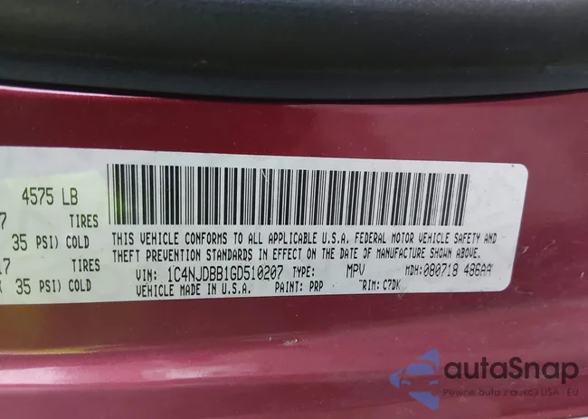 1C4NJDBB1GD510207: 44380289