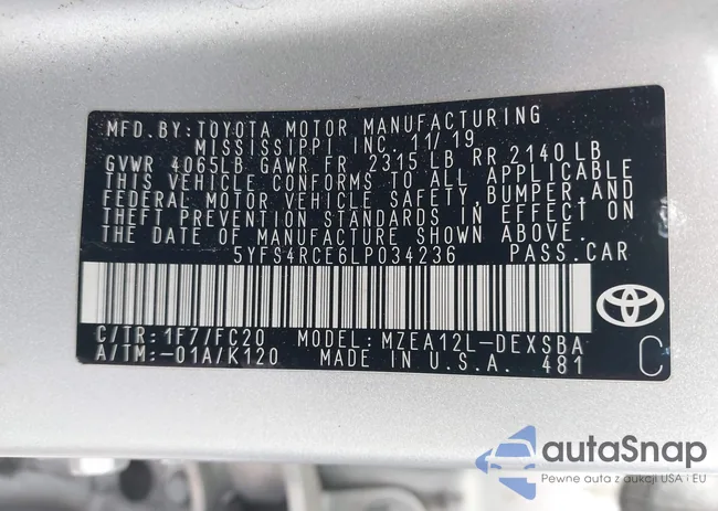 5YFS4RCE6LP034236: 44380473