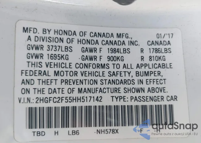 2HGFC2F55HH517142: 44379639