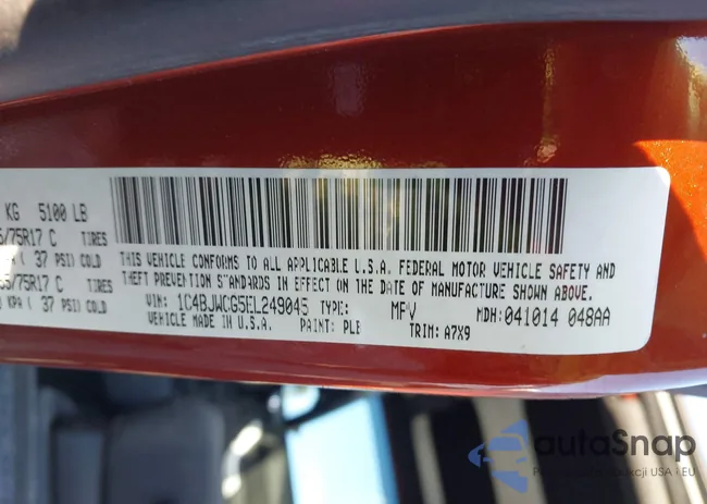 1C4BJWCG5EL249045: 44379819