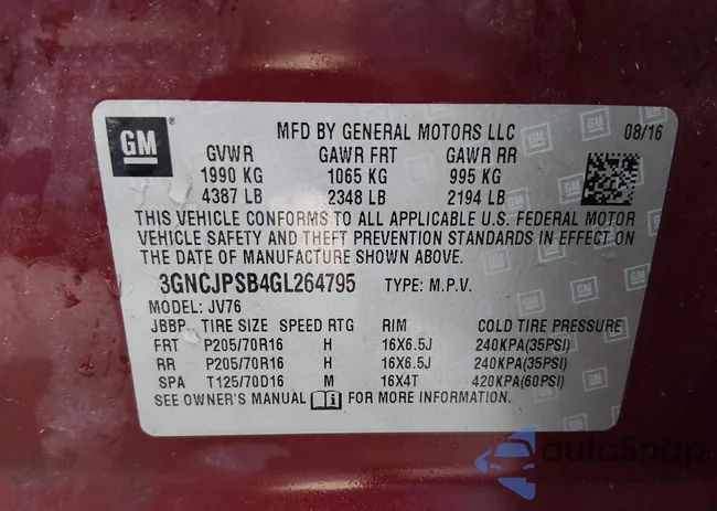 3GNCJPSB4GL264795: 44379853