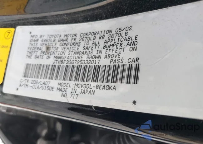 JTHBF30G725032017: 44381010