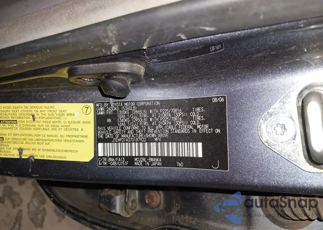 JTEHP21A370187922: 44381244