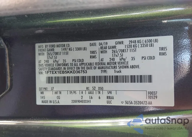 1FTEX1EB5KKD36753: 44381323