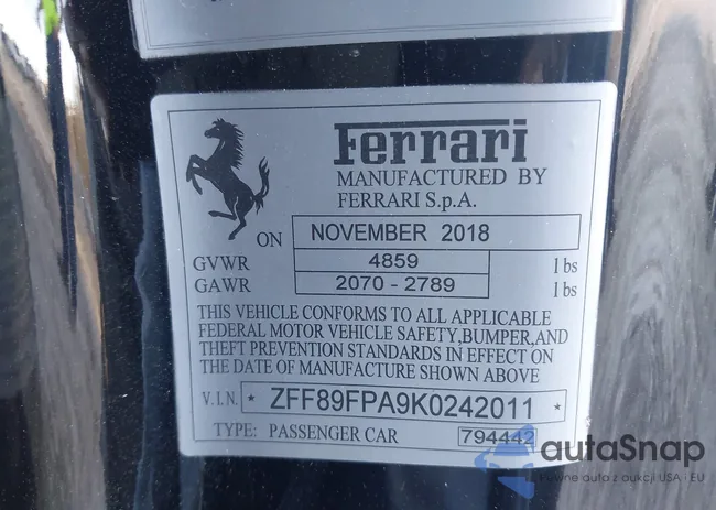 ZFF89FPA9K0242011: 44380736