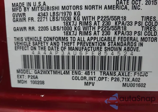 4A4AP3AU6FE054524: 44381896