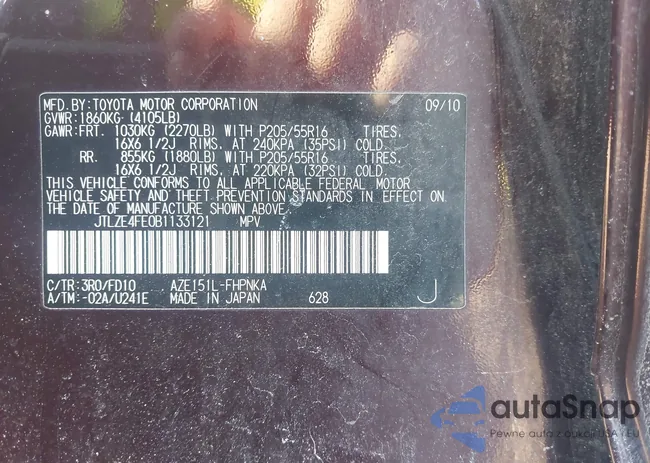 JTLZE4FE0B1133121: 44381948