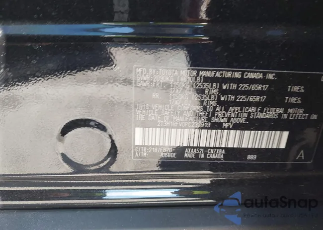 2T3H1RFV0PC232919: 44381992