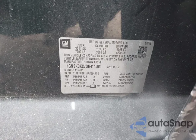 1GNSKCKC7GR414093: 44382003