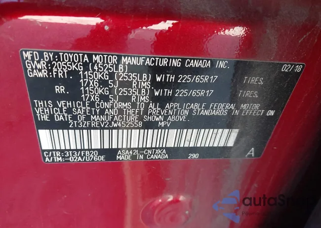 2T3ZFREV2JW452558: 44382103