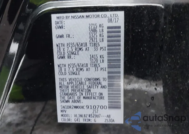 5N1DR2MMXHC910700: 44382109