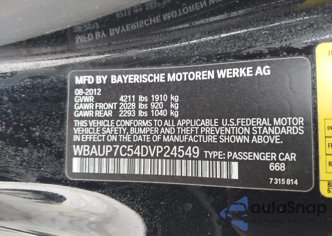 WBAUP7C54DVP24549: 44382155