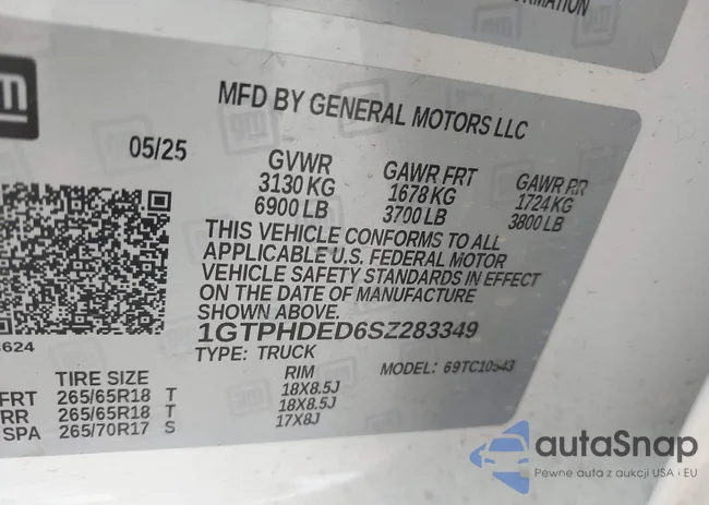 1GTPHDED6SZ283349: 44382175