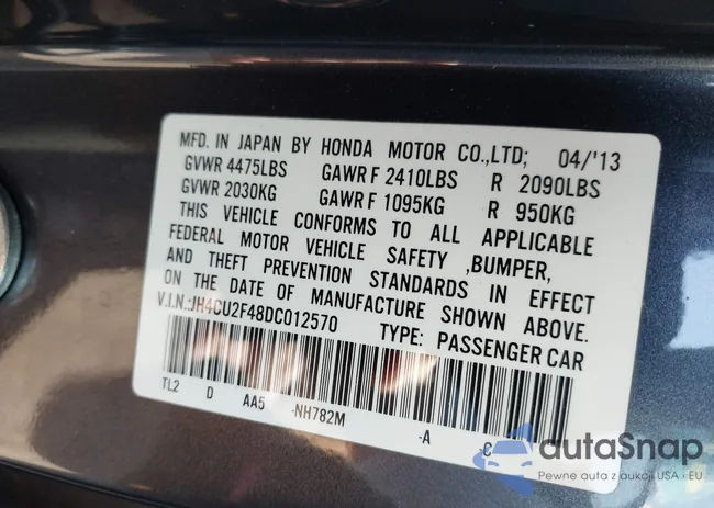 JH4CU2F48DC012570: 44382314