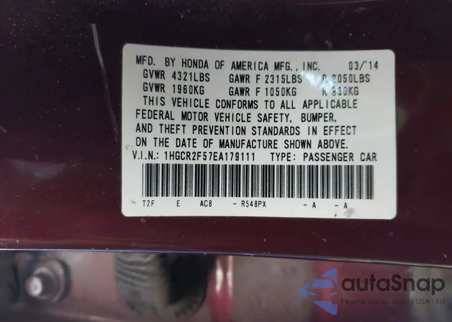 1HGCR2F57EA179111: 44381503