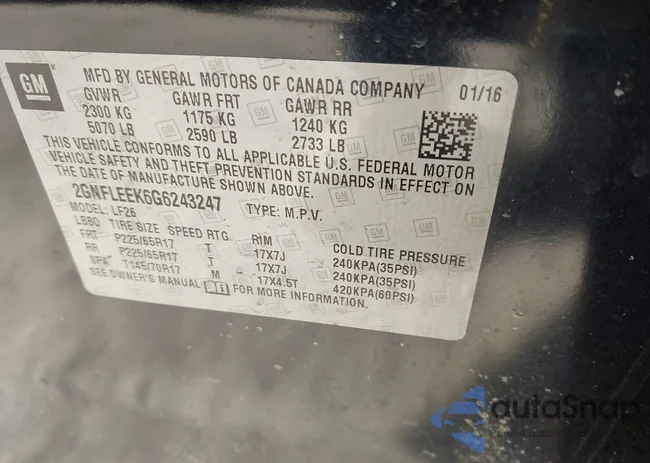 2GNFLEEK6G6243247: 44381746