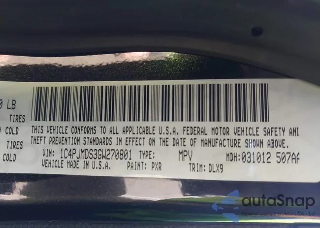 1C4PJMDS3GW270801: 44381804