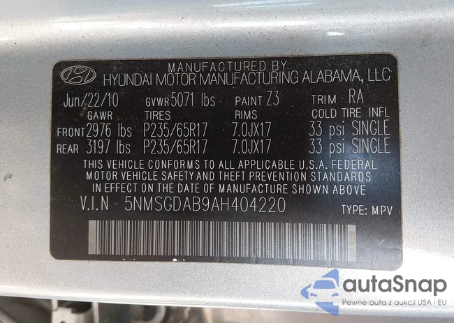 5NMSGDAB9AH404220: 44381809