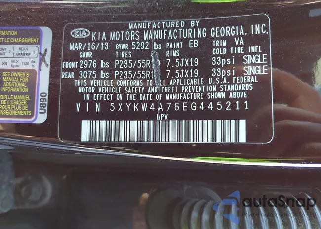 5XYKW4A76EG445211: 44381818