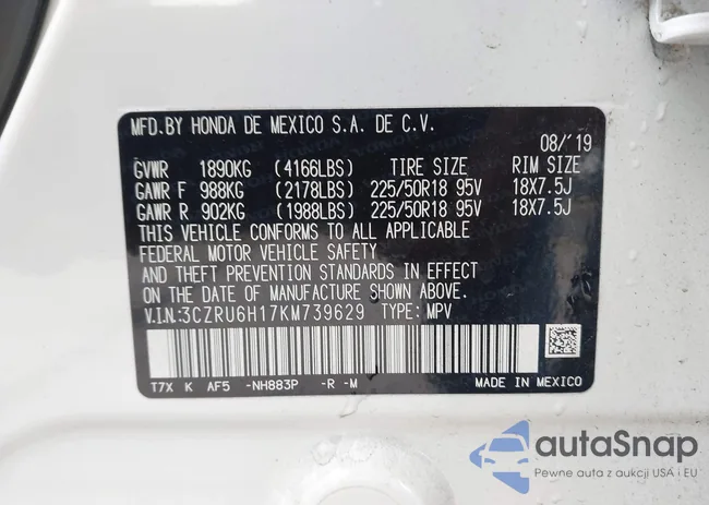 3CZRU6H17KM739629: 44382935