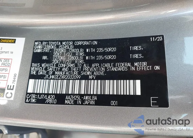 JTJHKCEZXR2032099: 44382964