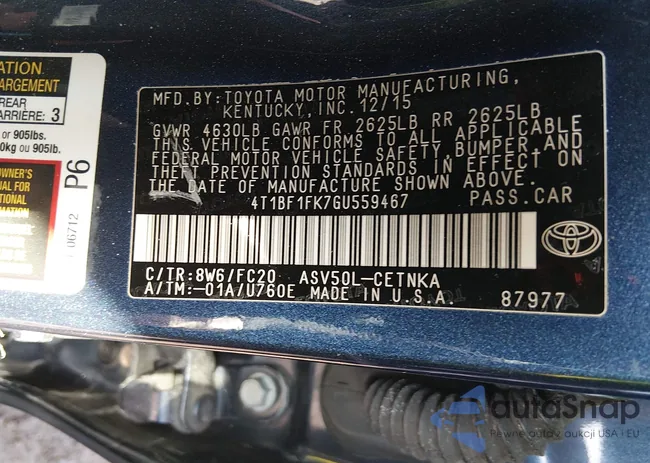 4T1BF1FK7GU559467: 44383186