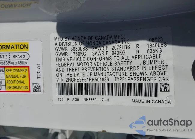 2HGFE2F51RH501886: 44383265