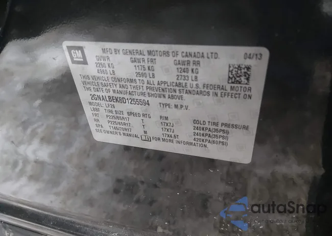 2GNALBEK8D1255594: 44383275