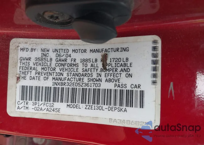 1NXBR32E05Z361703: 44383412