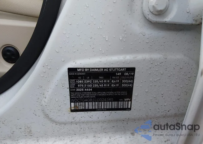 WDCTG4GB1LU024385: 44383431