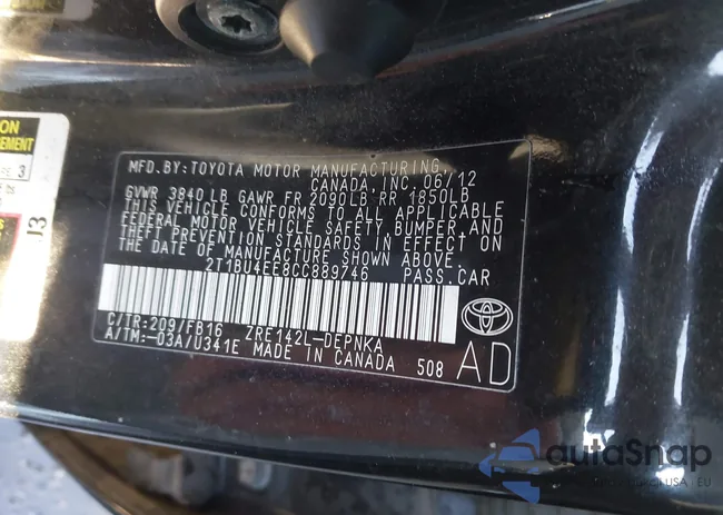 2T1BU4EE8CC889746: 44382538