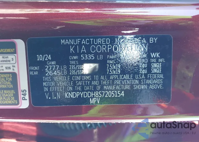 KNDPYDDH8S7205154: 44382731