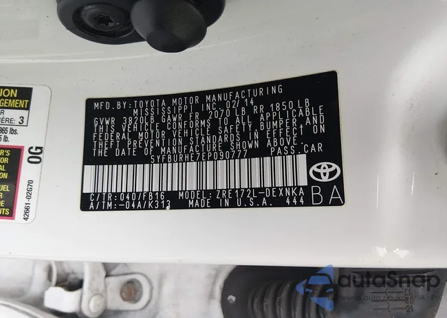 5YFBURHE7EP090777: 44382792