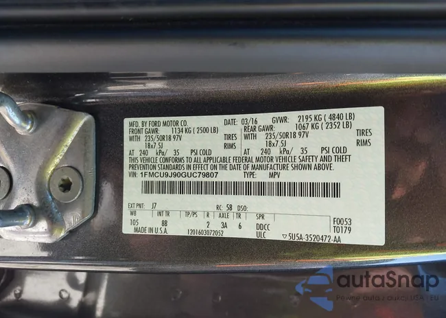 1FMCU9J90GUC79807: 44382882