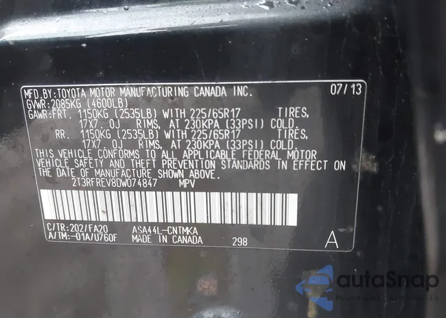 2T3RFREV8DW074847: 44383892