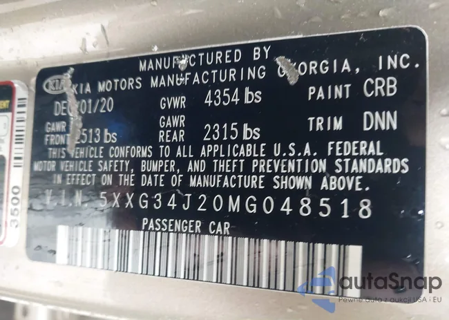 5XXG34J20MG048518: 44383905