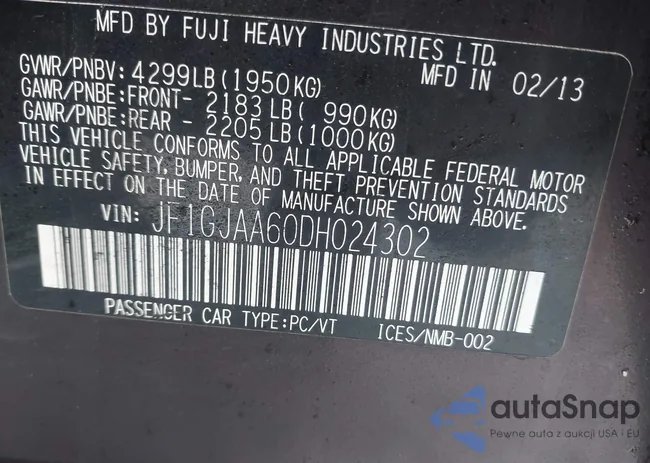 JF1GJAA60DH024302: 44384072