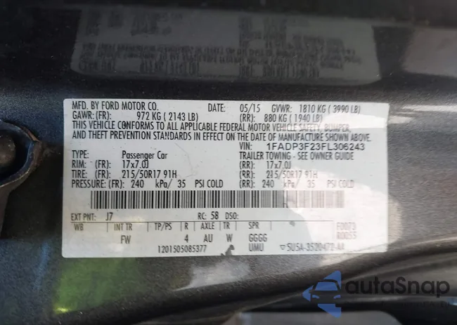 1FADP3F23FL306243: 44384096