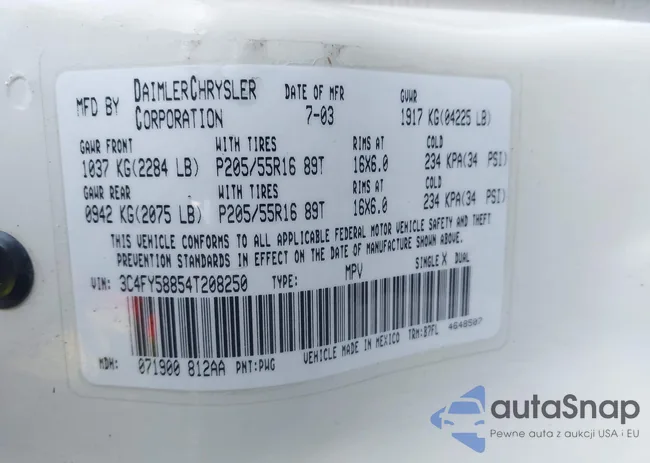 3C4FY58854T208250: 44384106