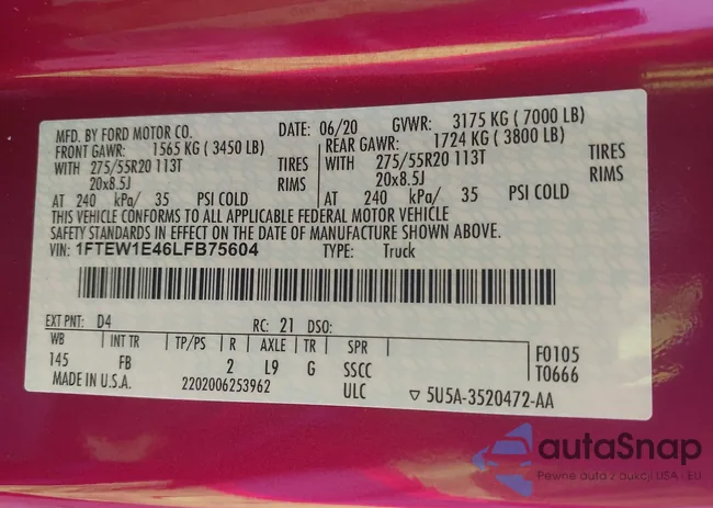 1FTEW1E46LFB75604: 44384107