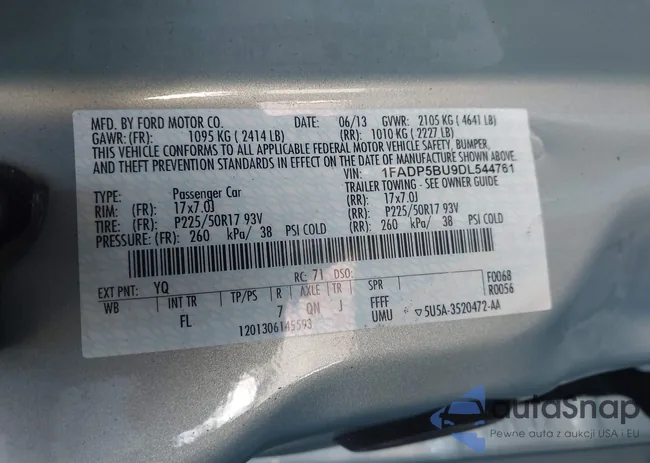 1FADP5BU9DL544761: 44384115