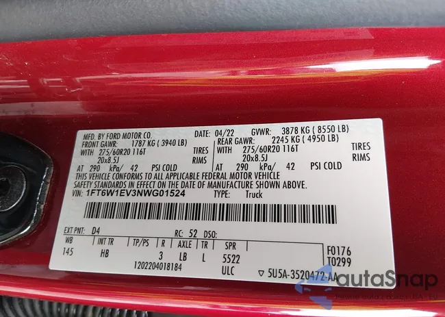 1FT6W1EV3NWG01524: 44384155