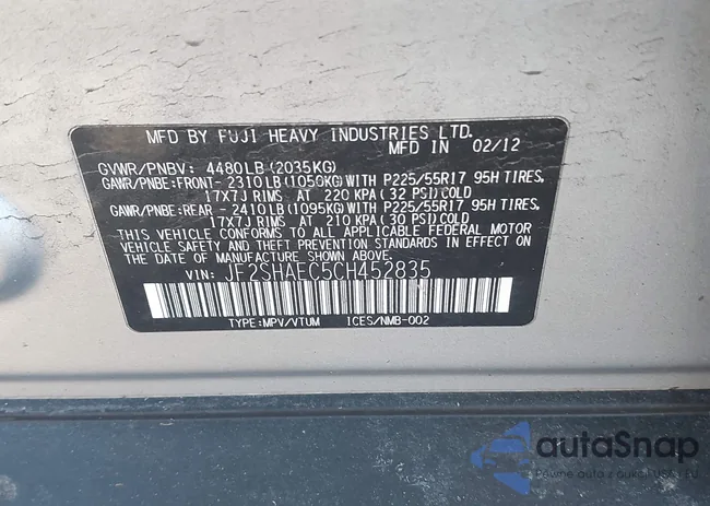 JF2SHAEC5CH452835: 44384160