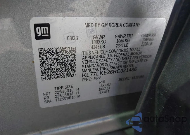 KL77LKE26RC021486: 44384241