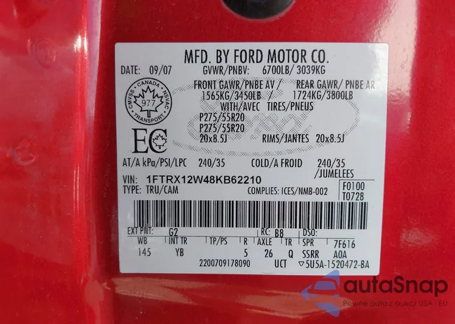 1FTRX12W48KB62210: 44384292