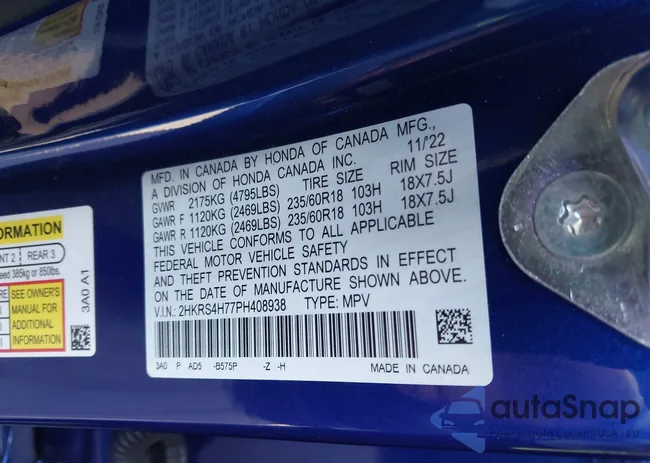 2HKRS4H77PH408938: 44384353