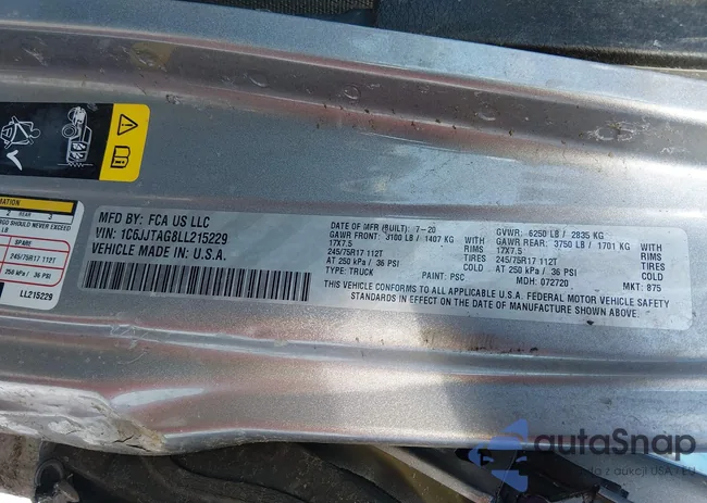 1C6JJTAG8LL215229: 44384420